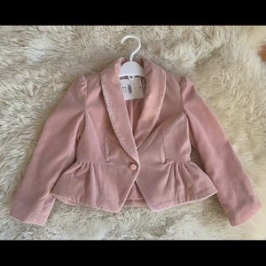 Janie&Jack Rachel Zoe Velvet Tuxedo Jacket girl size 3T NWT